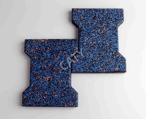200x160mm Interlocking gomma Pavers Pavimento tappeto Assorbimento impatto