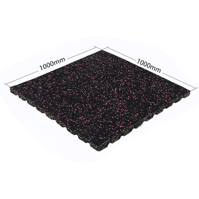 Piastrelle di pavimento in gomma per fitness quadrato nero DIY Assorbente di impatto