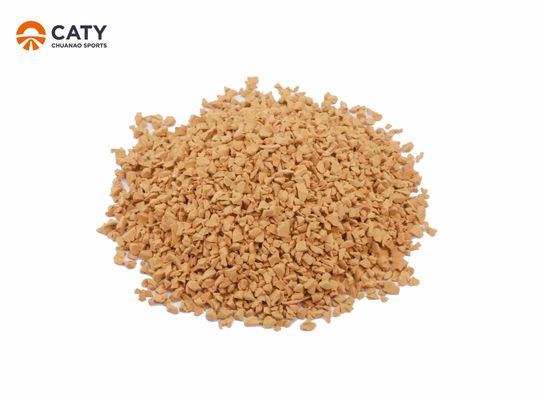 Granuli di gomma riciclata antiscivolo colore kaki per area sportiva