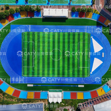Iaaf approvato standard Sky Blue Spray rivestito Sandwich pista di corsa in gomma atletica per campi sportivi