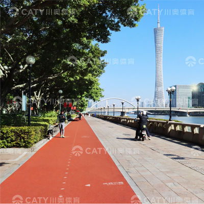 Tracce da corsa all'aperto EPDM per tutti i periodi climatici Tracce da corsa riciclate Superficie di parco giochi per sport all'aperto, aree fitness, parchi pubblici e aree ricreative
