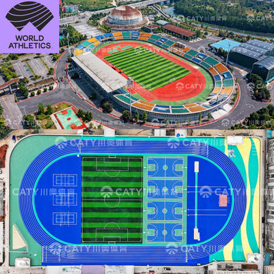 Installazione di piste sportive certificate IAAF Granuli EPDM Materiali per scuole Strutture sportive Paesaggio