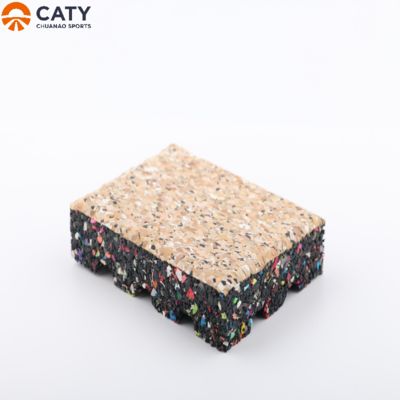 Piastrelle in gomma multicolore, design estetico con resistenza al slittamento e assorbimento degli urti per la zona palestra