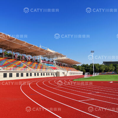 Area giochi in gomma colata, pista da corsa in gomma granulare, installazione pista sportiva