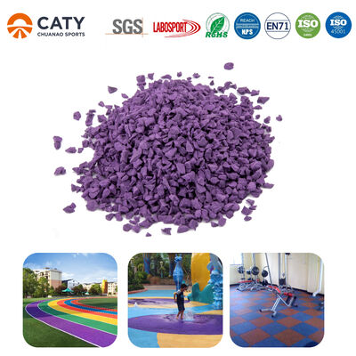 Granuli di EPDM elastici e durevoli, rispettosi dell'ambiente, come strato di base per piste di fitness e parchi giochi per bambini