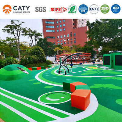 Granuli di gomma sintetica EPDM multicolore per pavimenti da parco giochi per correre Tartano Antislip Surfacing Area di gioco per bambini