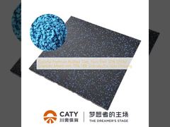 Piastrelle di gomma colorate di alta qualità, granuli non tossici del 30% di EPDM mescolati con granuli del 70% di SBR per pavimenti di palestra